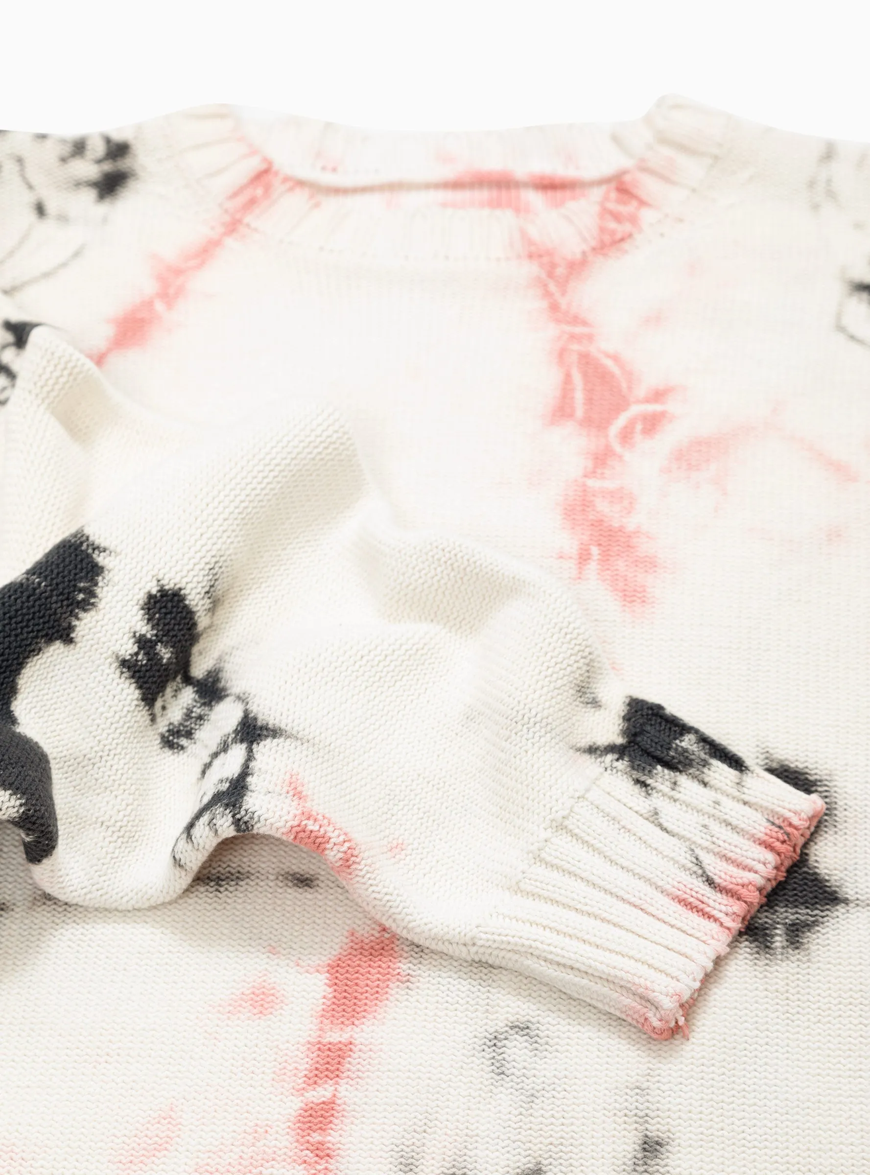 5G Knit Ashbury Dyed Sweater Pink & Black