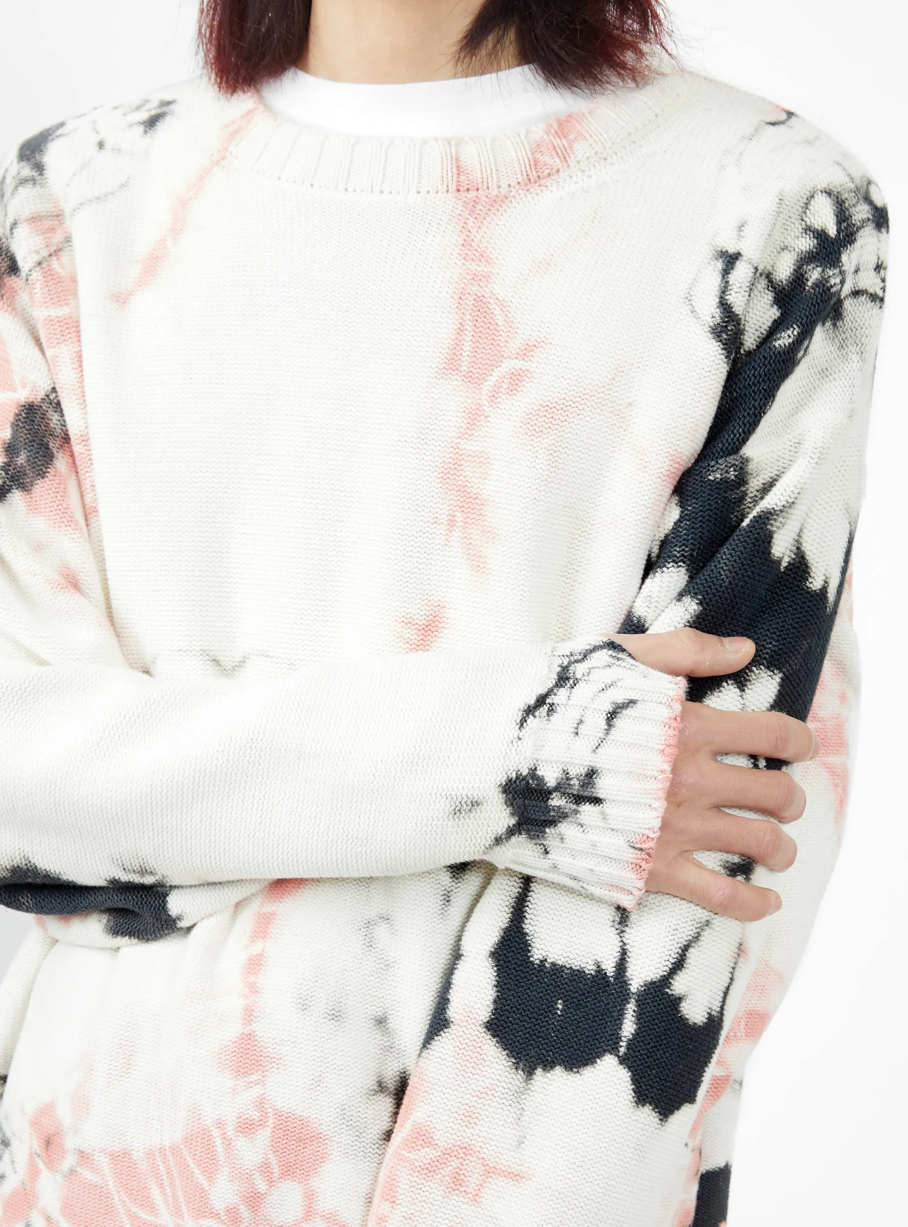 5G Knit Ashbury Dyed Sweater Pink & Black