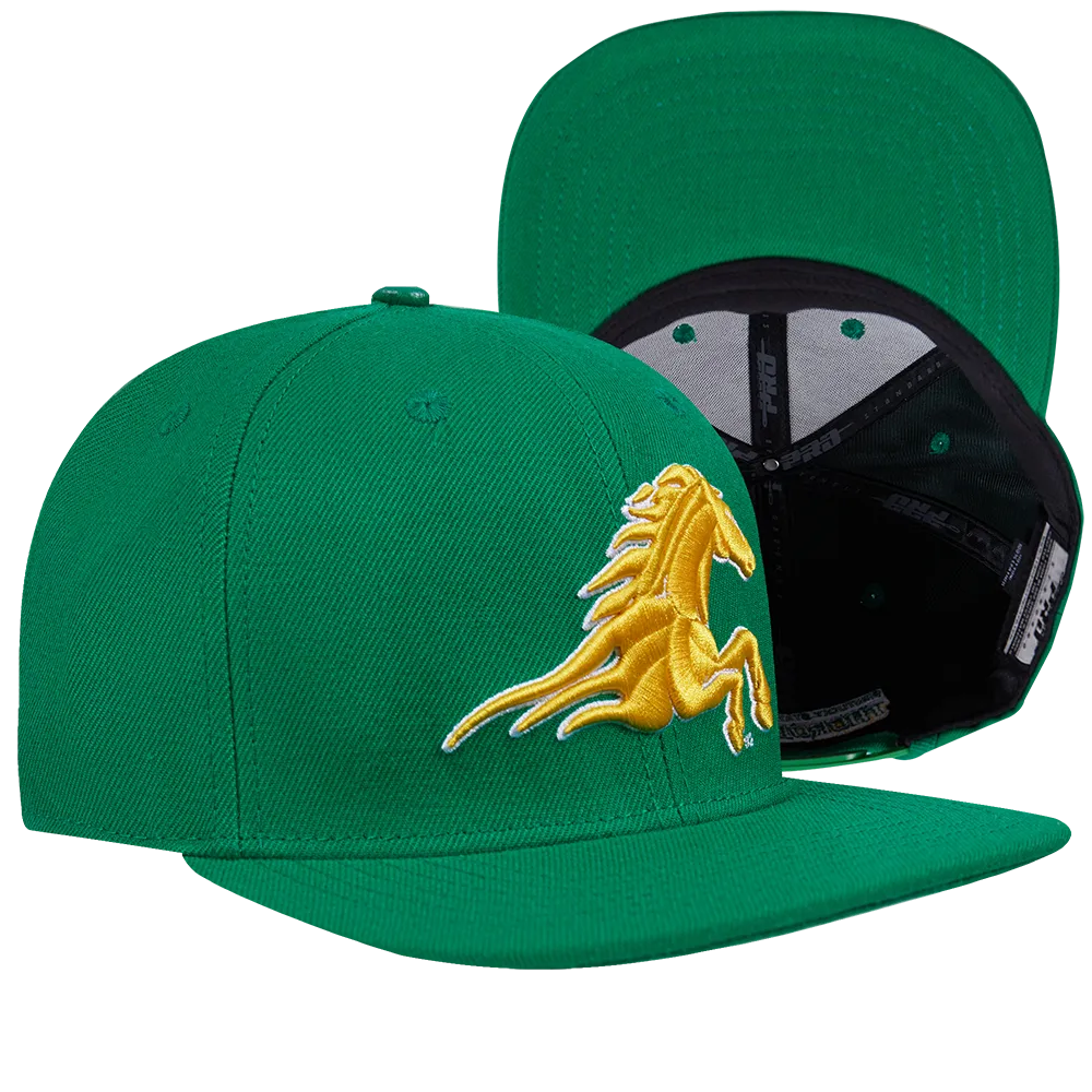 KENTUCKY STATE UNIVERSITY CLASSIC UNISEX PRIMARY LOGO WOOL SNAPBACK (KELLY GREEN)