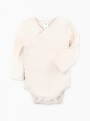 Organic Baby Kimono Bodysuit in Natural